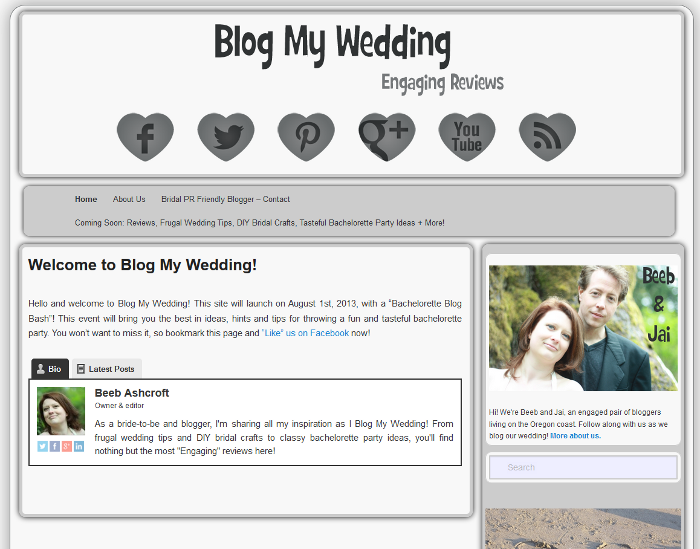 My new wedding blog