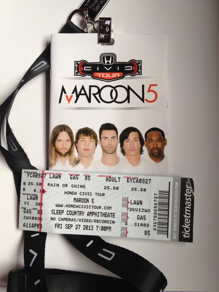 Maroon 5 Ticket