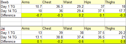 Total Gym Measurements - 09/17/13