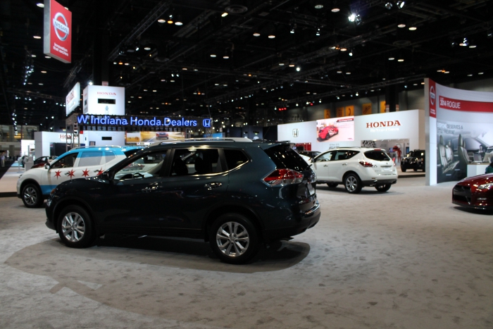 Displays at the Chicago Auto Show