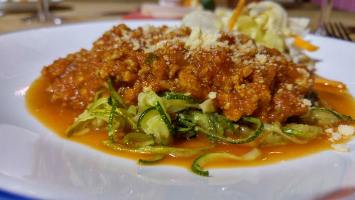 Zoodles with meat sauce